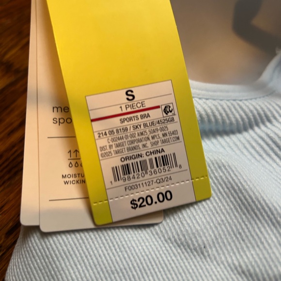 Sky Blue and Coral Sports Bra Bundle (7 Total) - Picture 1 of 7
